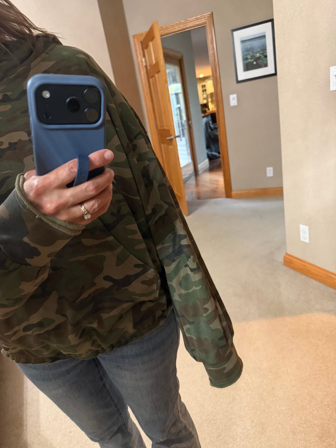 Customer photo review of Mirabelle Camo Oversized French Cotton Terry Hoodie