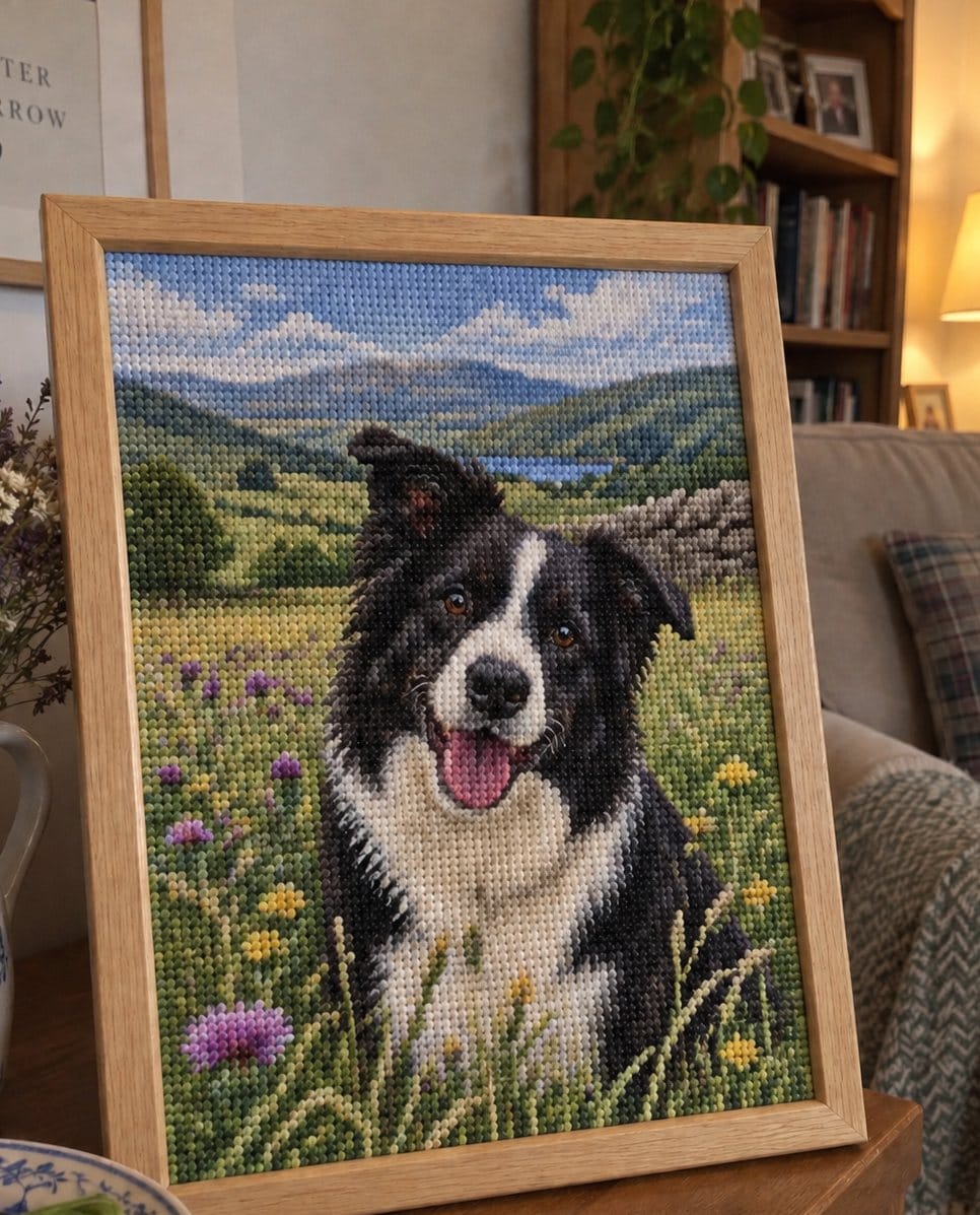 Customer photo review of Custom Cross Stitch Kit- Turn Your Photo Into Handmade Art