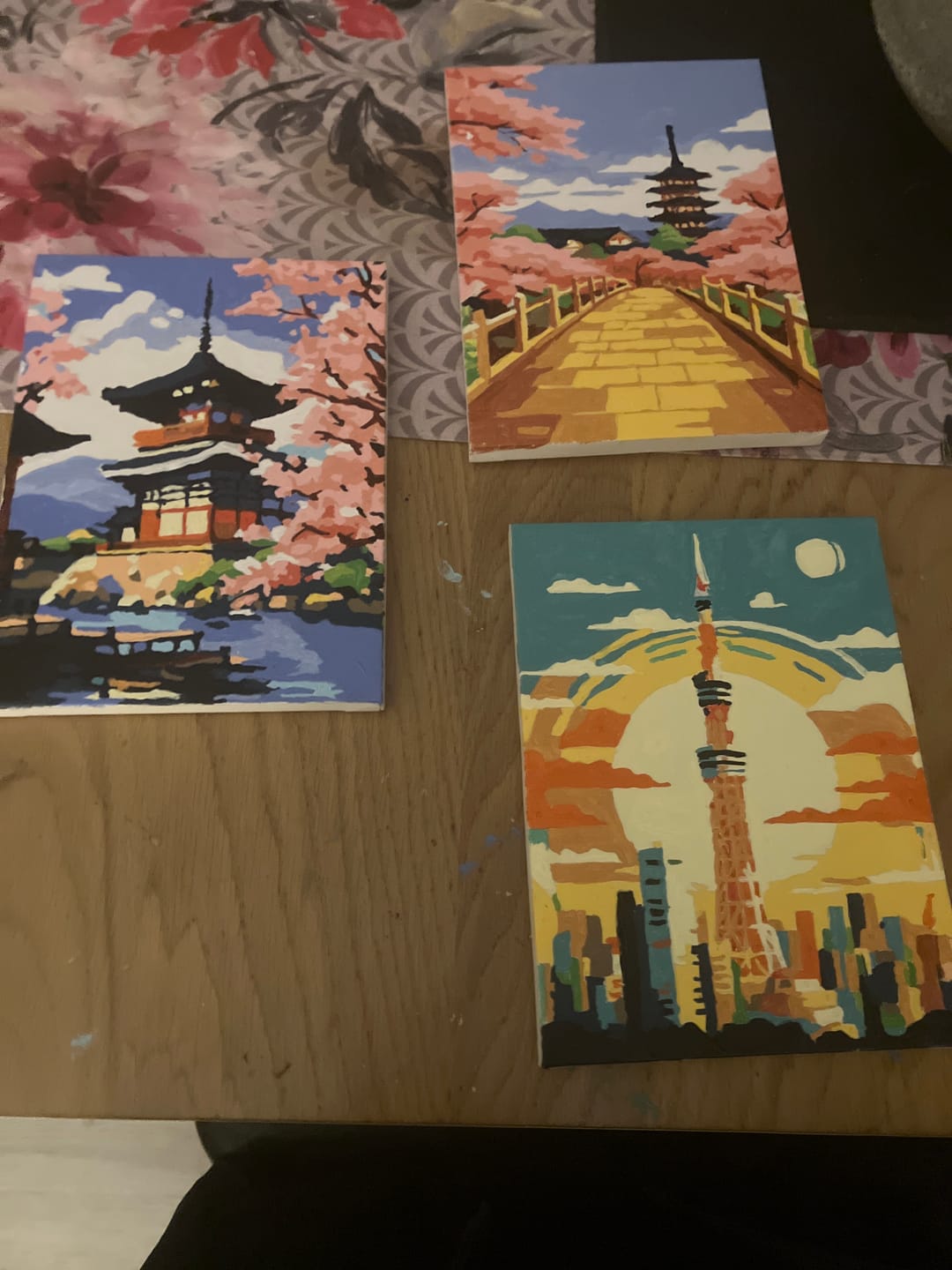 Customer photo review of 6 Mini Paintings - Japanese Landscapes Set