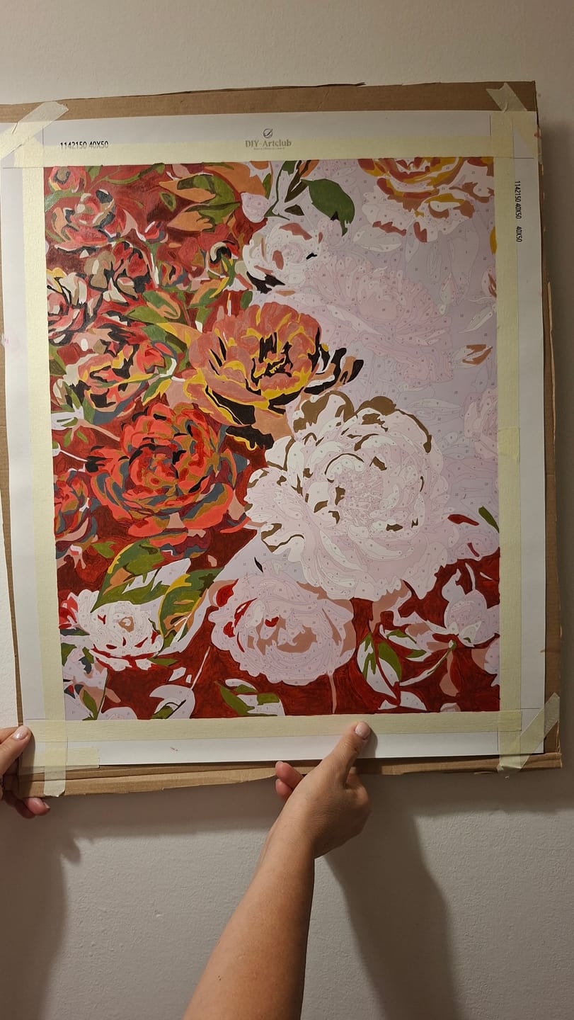 Customer photo review of Peonies | Paint by Number