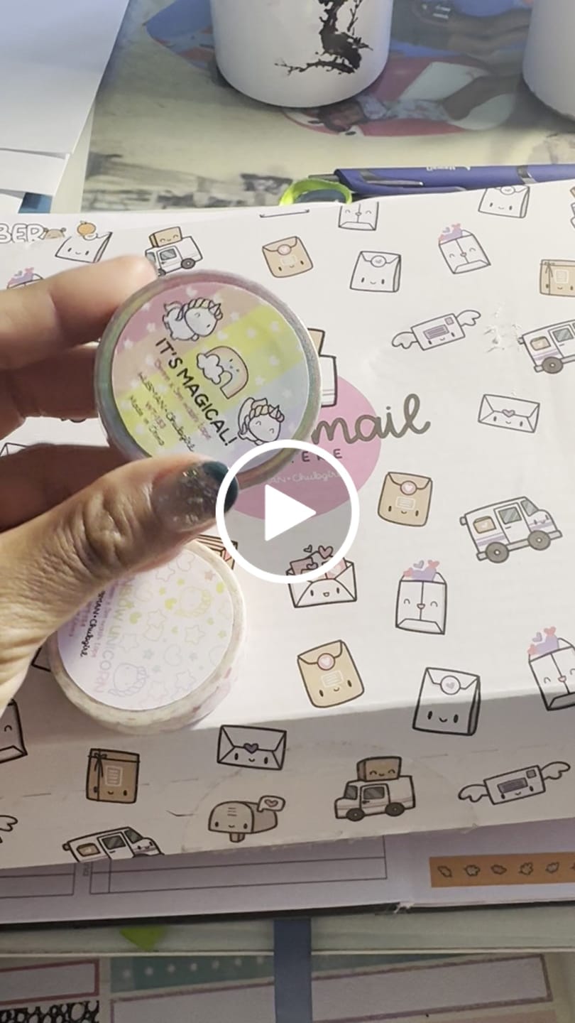 Customer video review of Rainbow Unicorns Washi Tape (Set of 2)