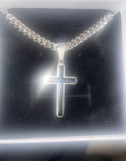 Customer photo review of To My Son | Life Wont Always Be Easy | Artisan Cross - Cuban Link Chain