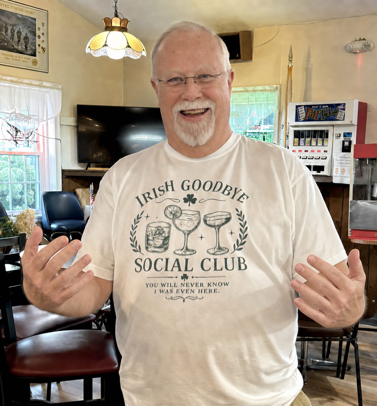 Customer photo review of Irish Goodbye Club T-Shirt
