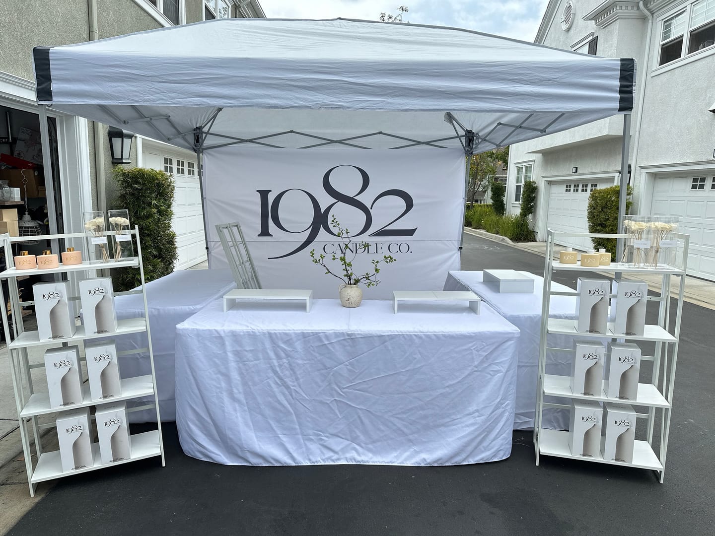 Customer photo review of Custom Canopy Tent Wall Banner for Vendors and Events
