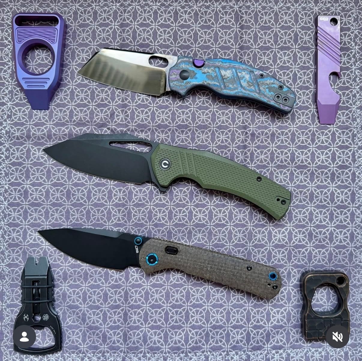 Customer photo review of Kizer Sheepdog Button Liner Lock Damtanium CamoCarbon Mirror DLC Elmax | Blade District Exclusive
