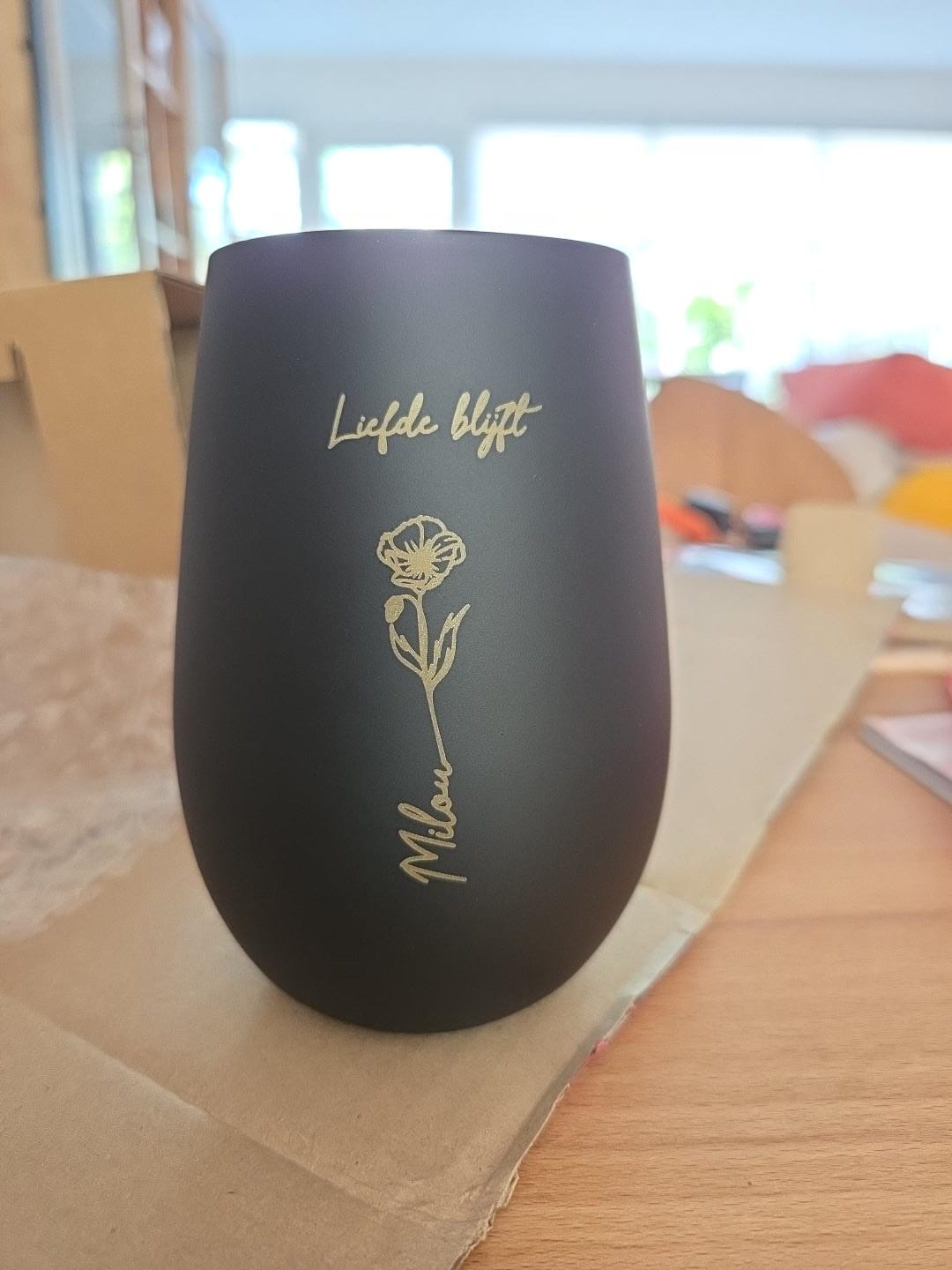 Customer photo review of Mama’s tuin – Gepersonaliseerde lantaarn met bloemen en namen voor mama en oma