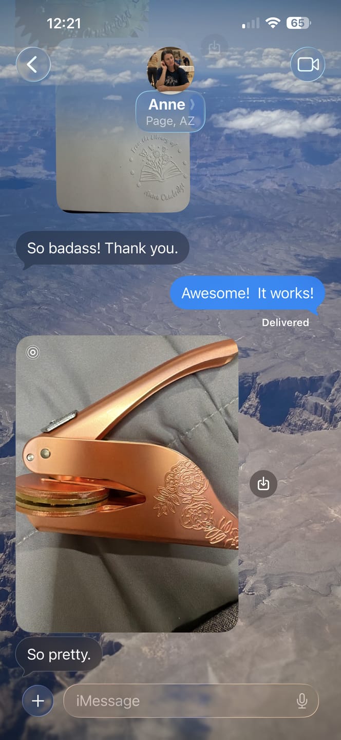 Customer photo review of Custom Embosser