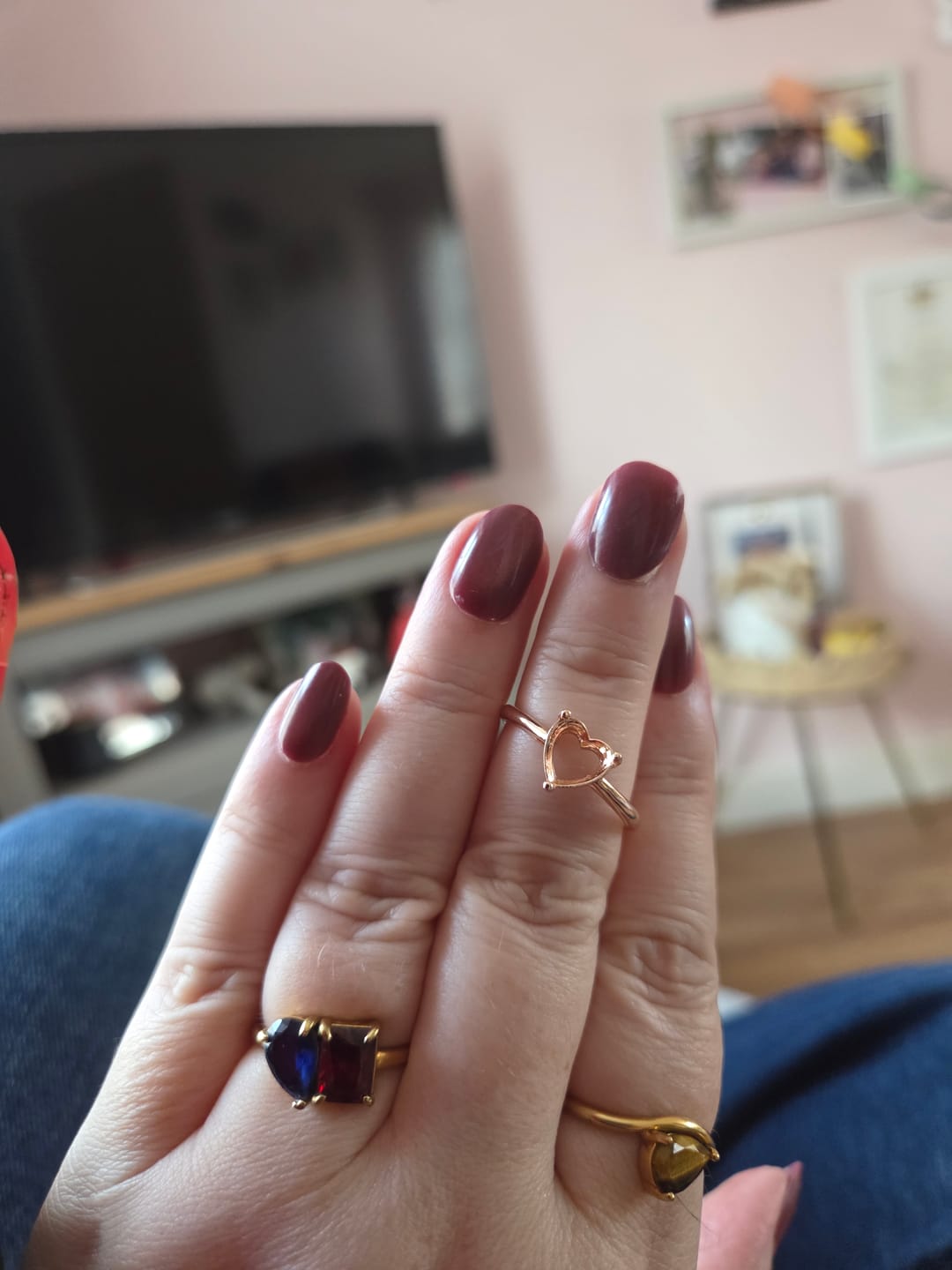 Customer photo review of Ruby Ring - Shiny Heart