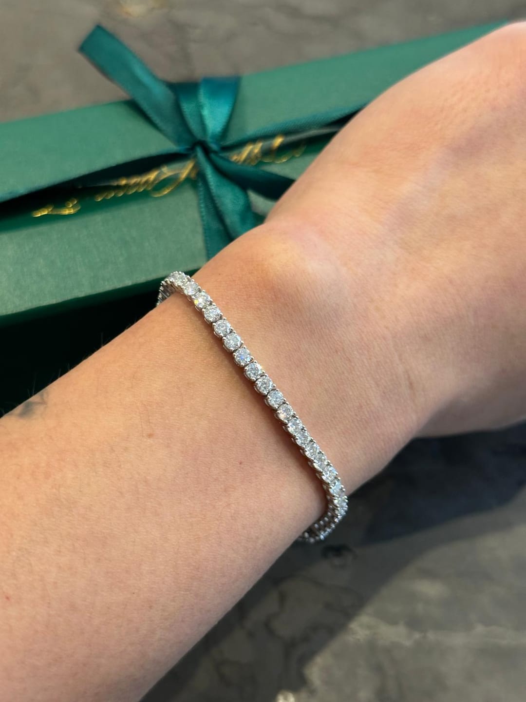 Customer photo review of 3mm Moissanite Tennis Bracelet