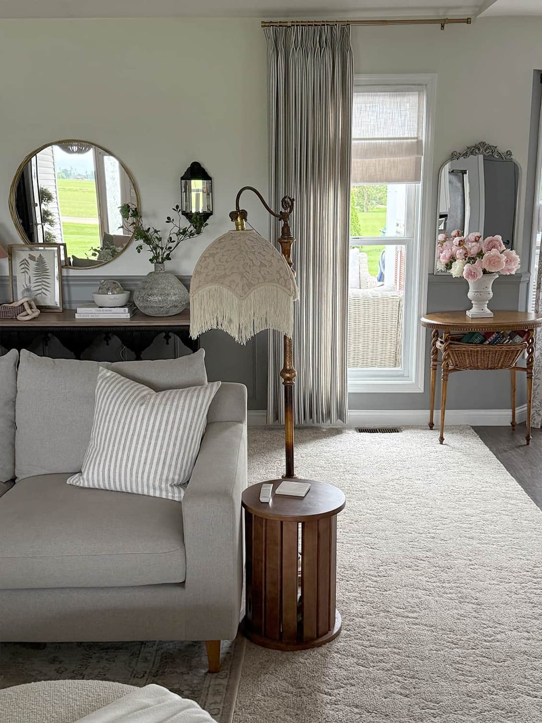Customer photo review of Zaria Stripe Linen Light Blocking Curtains