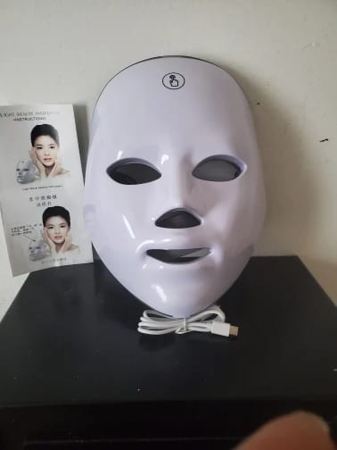 Customer photo review of Red Light Mask – LED Red Light Therapy Face Mask for Skin