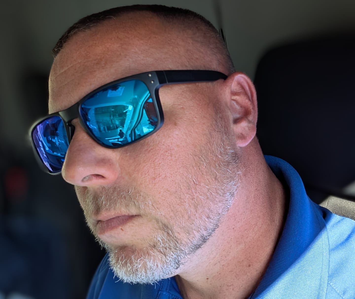 Customer photo review of 80Eighty® Polarized Sunglasses - Blue Chrome