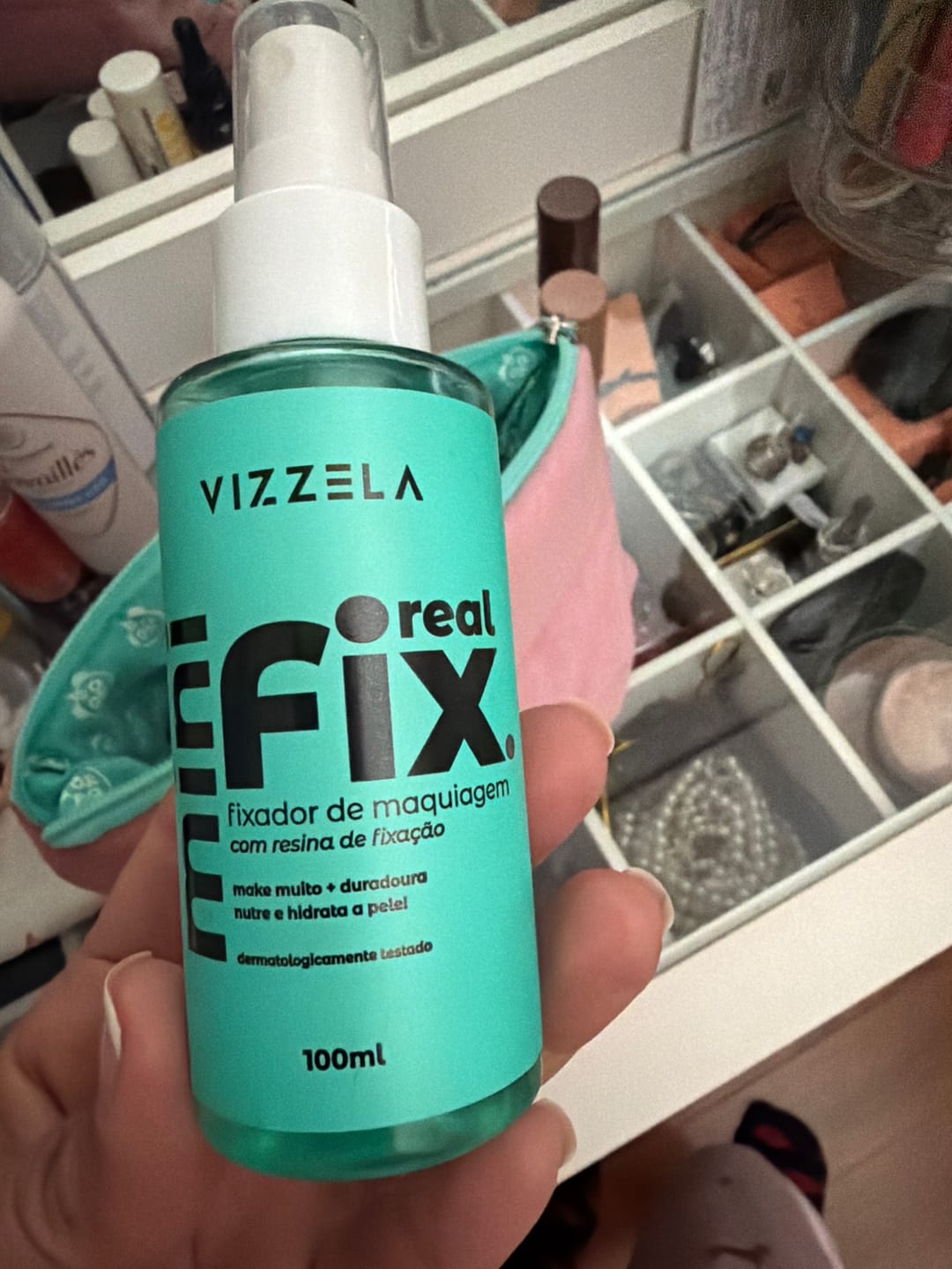 Customer photo review of Mini Fixador De Maquiagem Real Fix