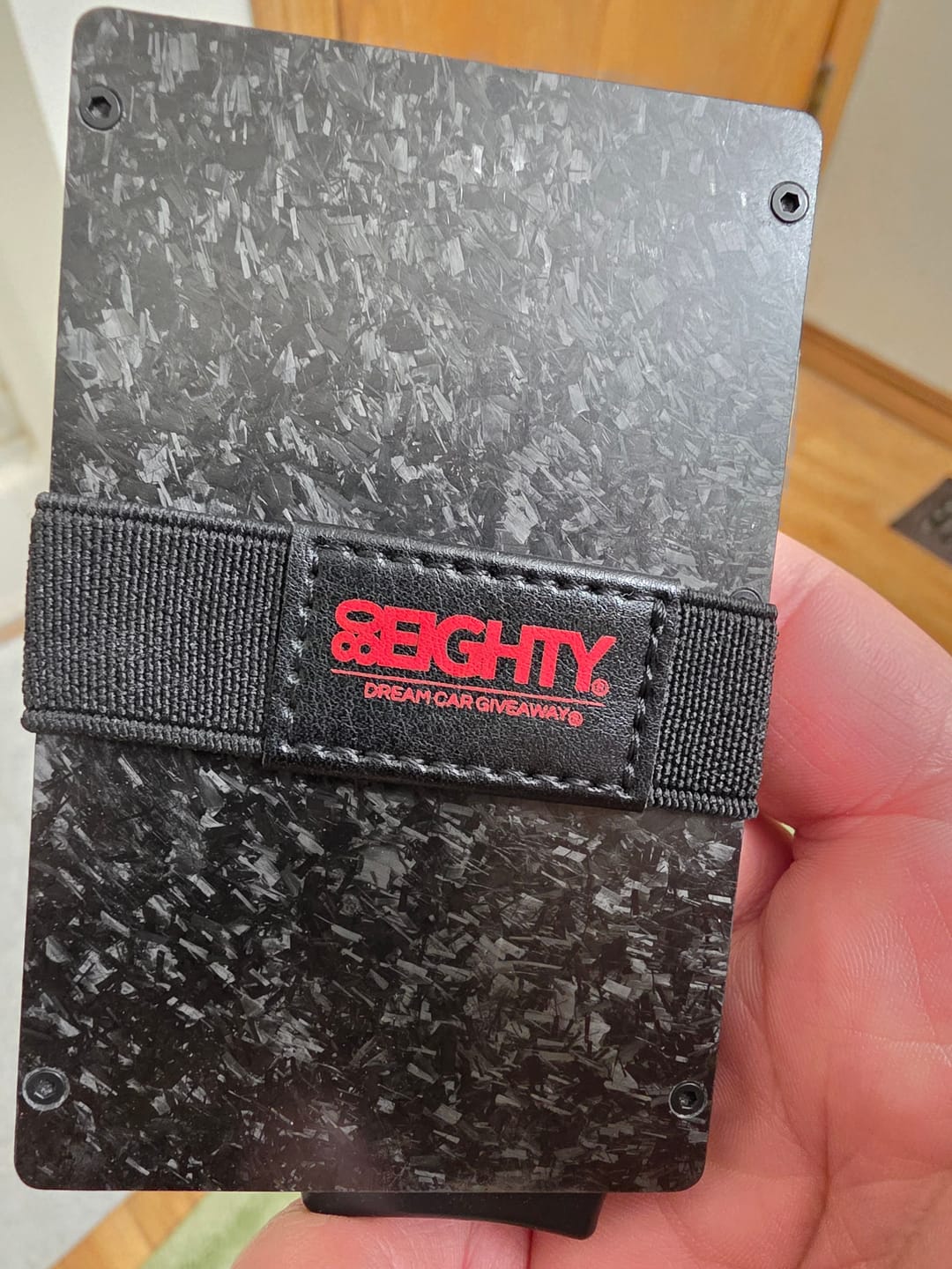 Customer photo review of 80Eighty® Minimalist Forged Carbon Wallet