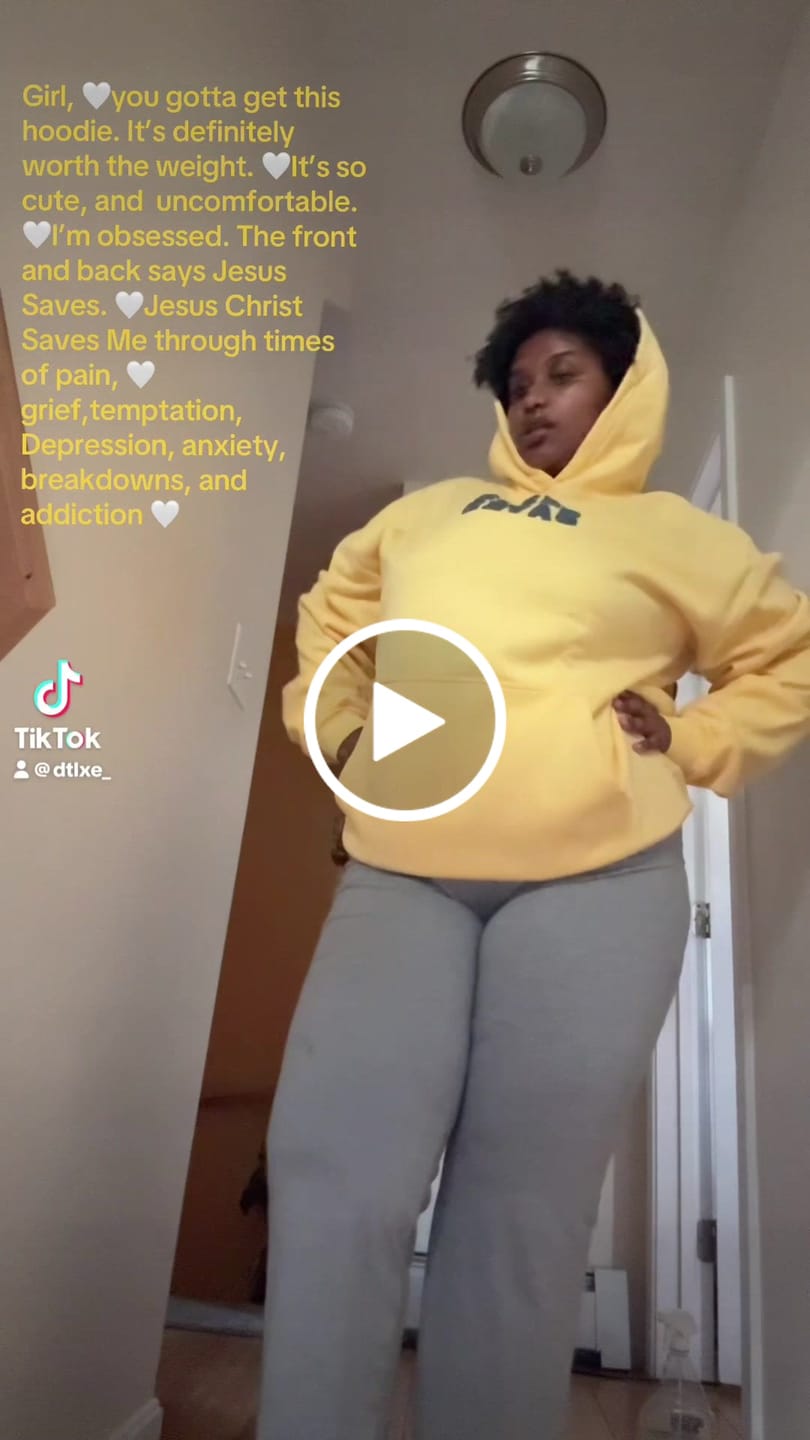 Customer video review of Jesus Saves Patchwork Christian Hoodie