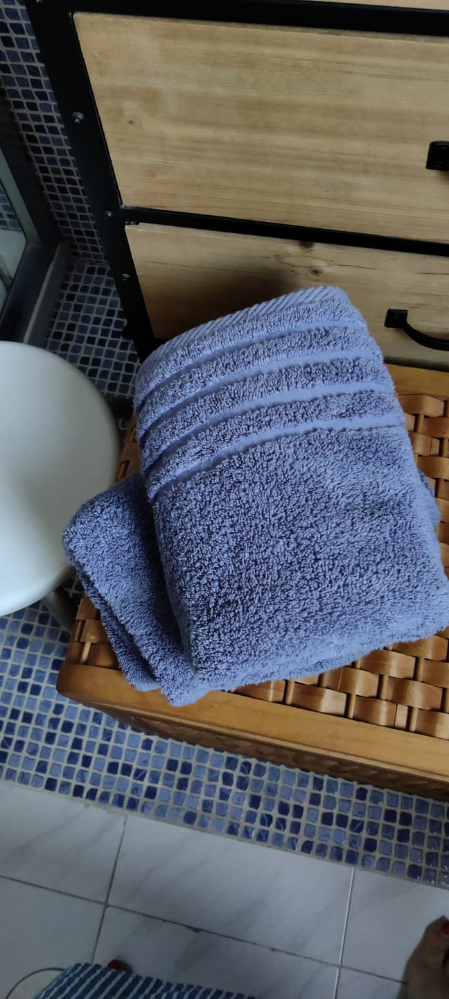 Customer photo review of Toalla Baño Zero Twist - 600 g/m² - Azul