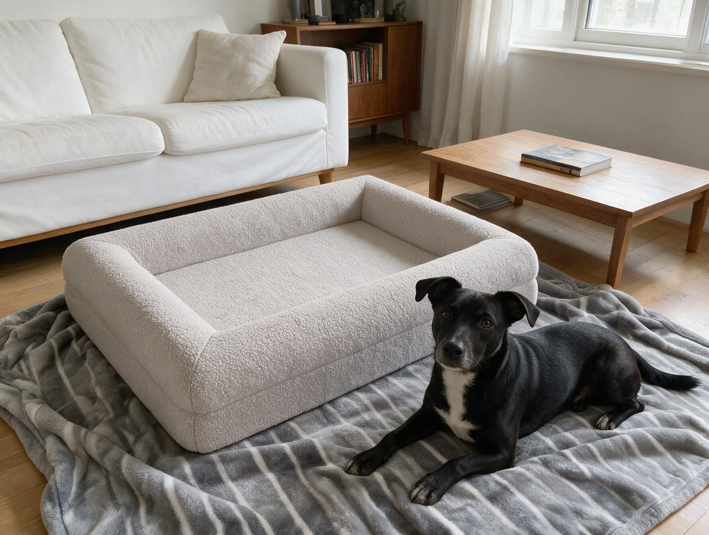 Customer photo review of Orthopedische Hondenbed - Floral Jacquard