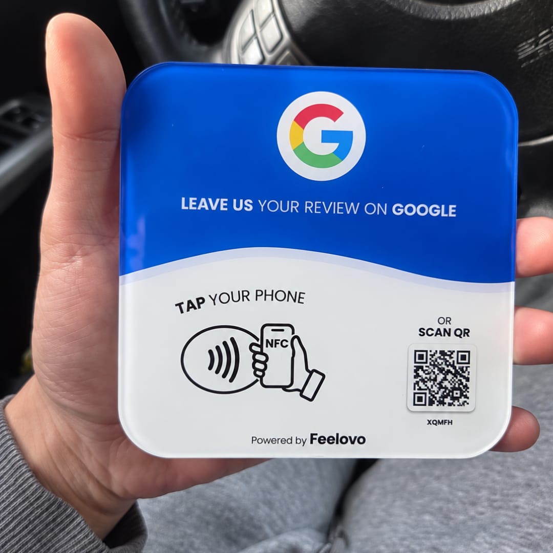 Customer photo review of Feelovo™ Placa Reseñas de Google