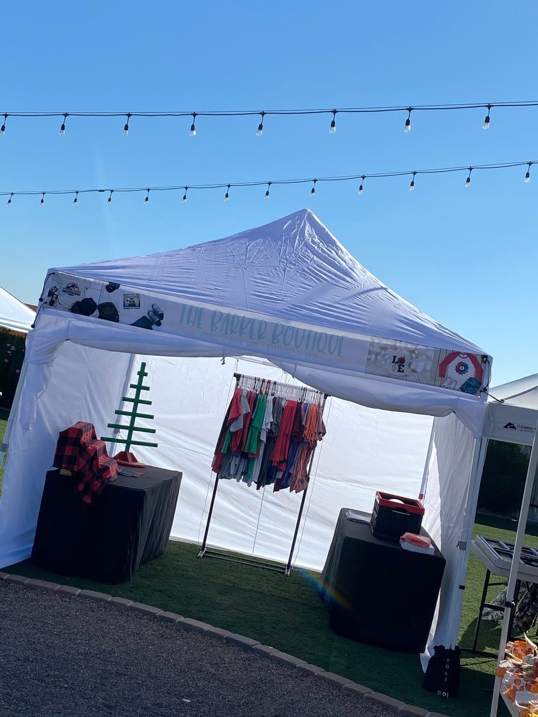 Customer photo review of Custom canopy valance banner for 10x 10 canopy