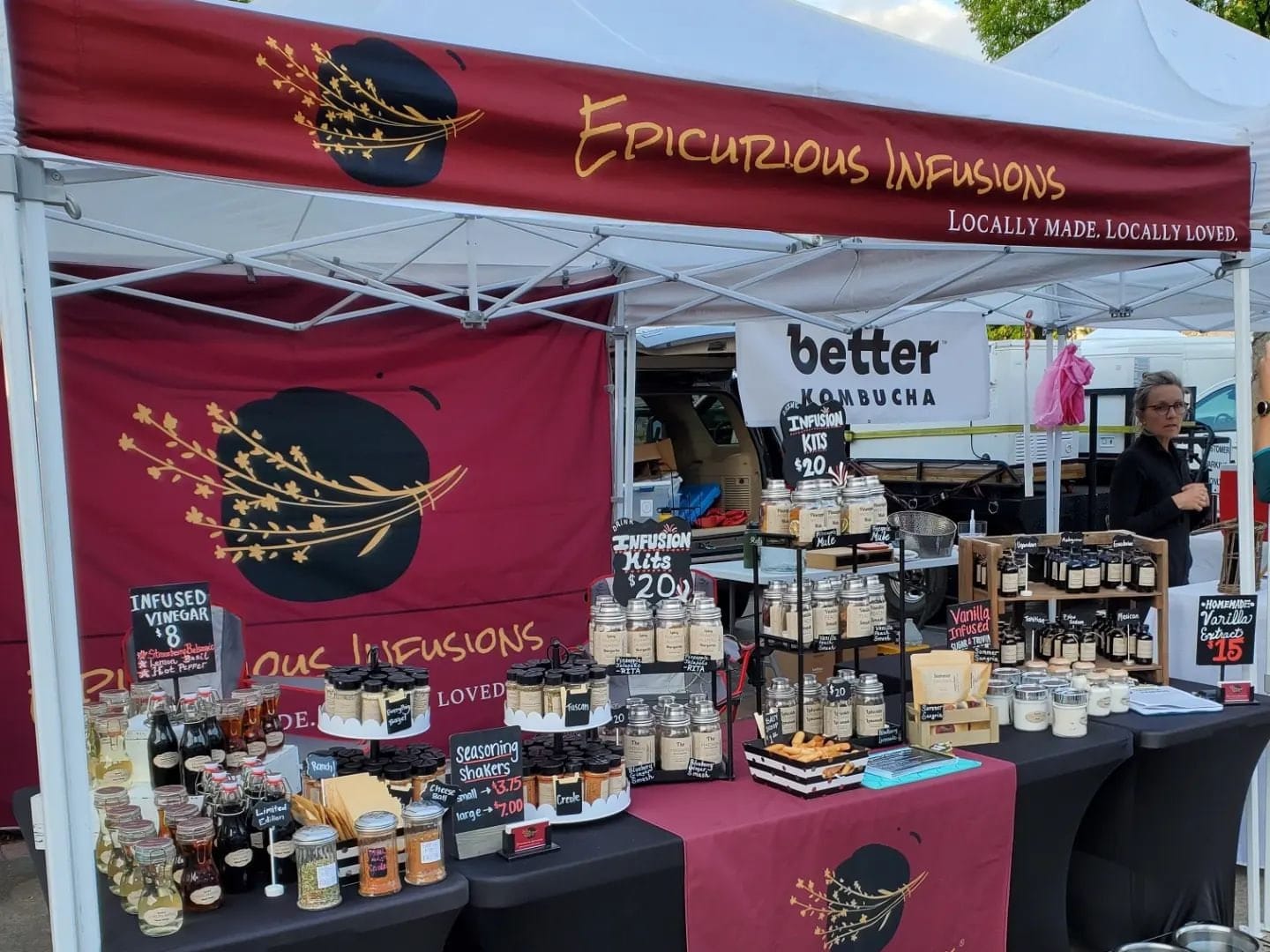 Customer photo review of Custom 10×10 Canopy Wrap Banner for Vendor Tents