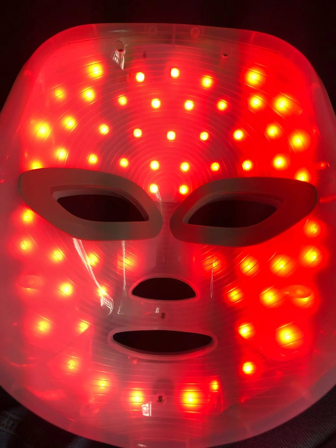 Customer photo review of Red Light Mask – LED Red Light Therapy Face Mask for Skin