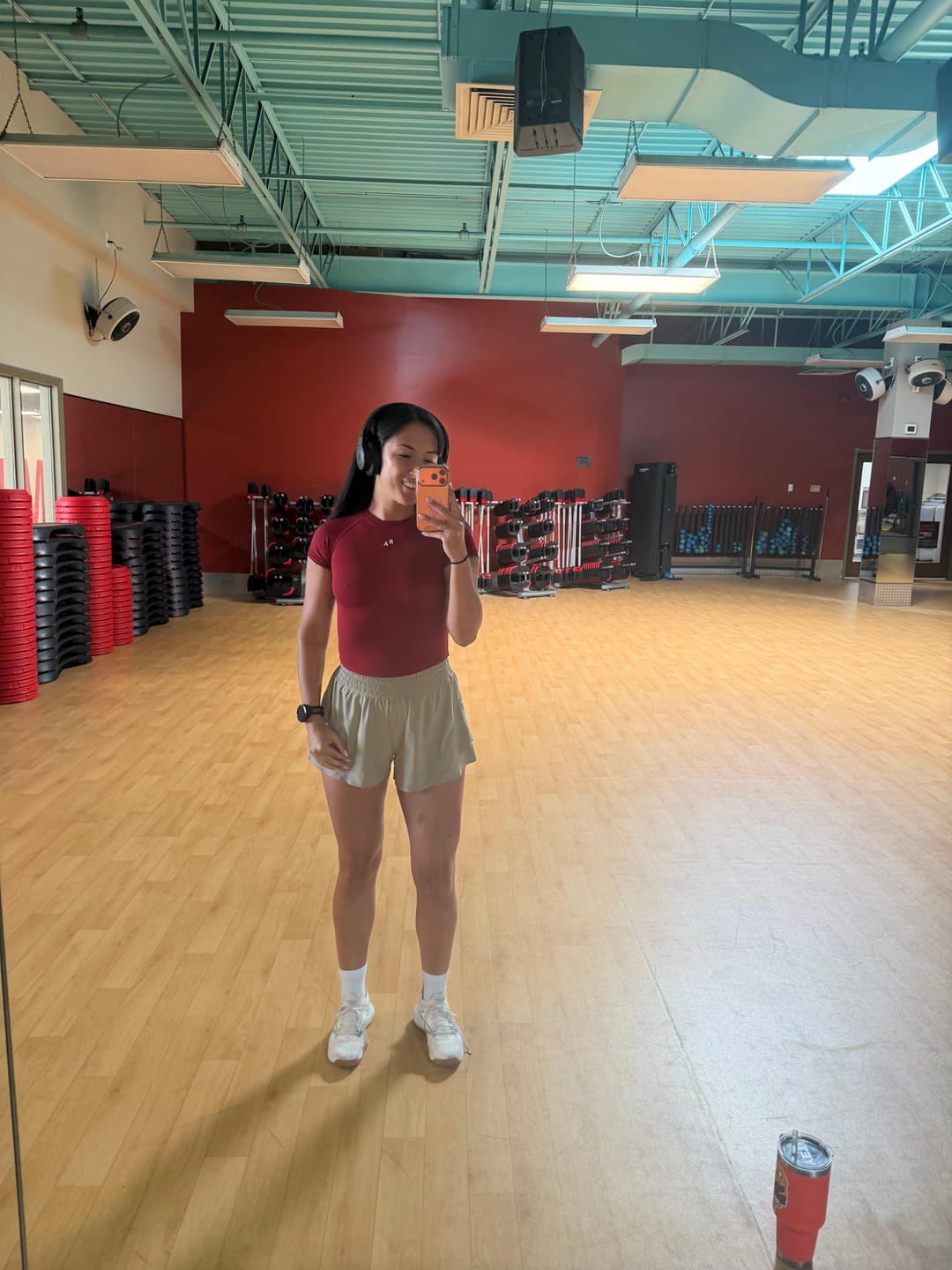 Customer photo review of Sweet Scarlet Compression Tee