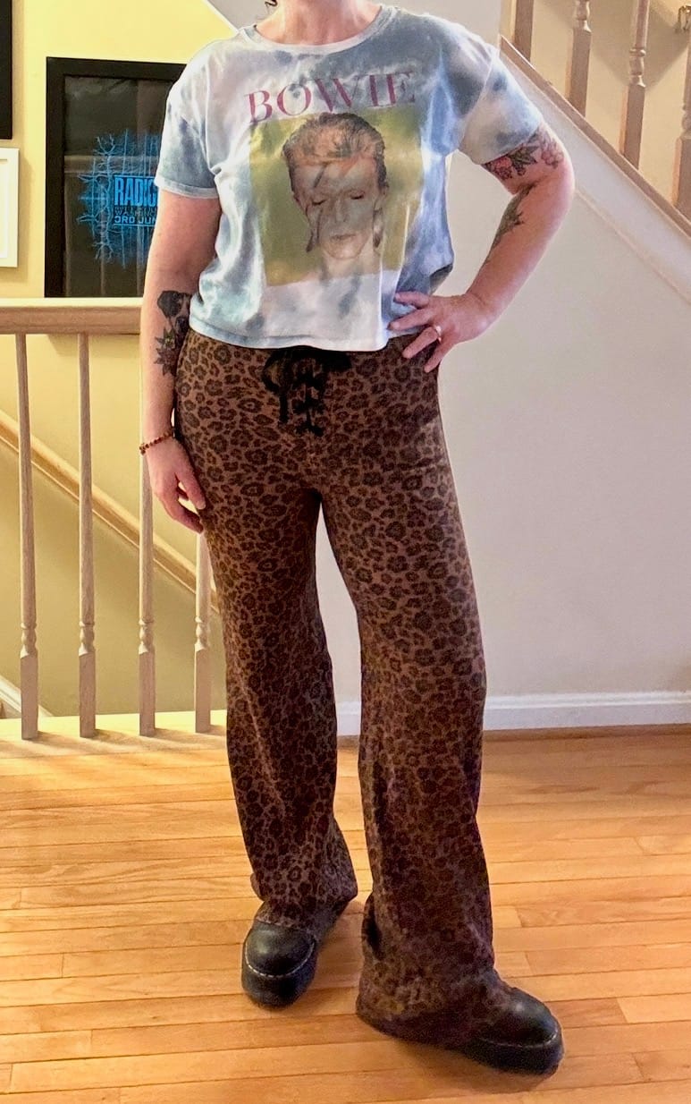 Customer photo review of Hell Bent Lounge Pant - Leopard