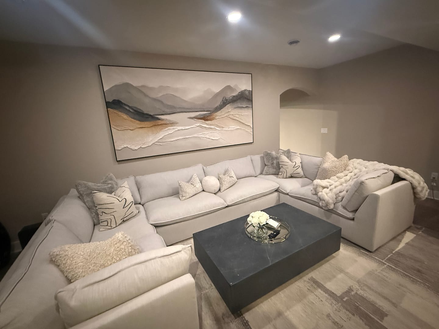 Customer photo review of #CL-Custom Size Minimalist Mountain Texture Canvas # MM442