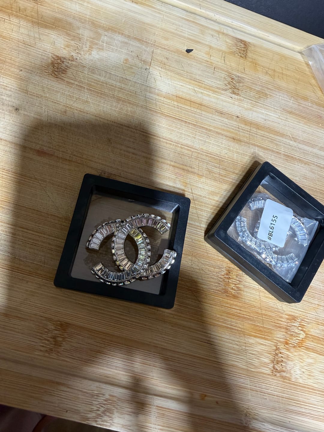 Customer photo review of Chane Baguette Crystals CC Brooch