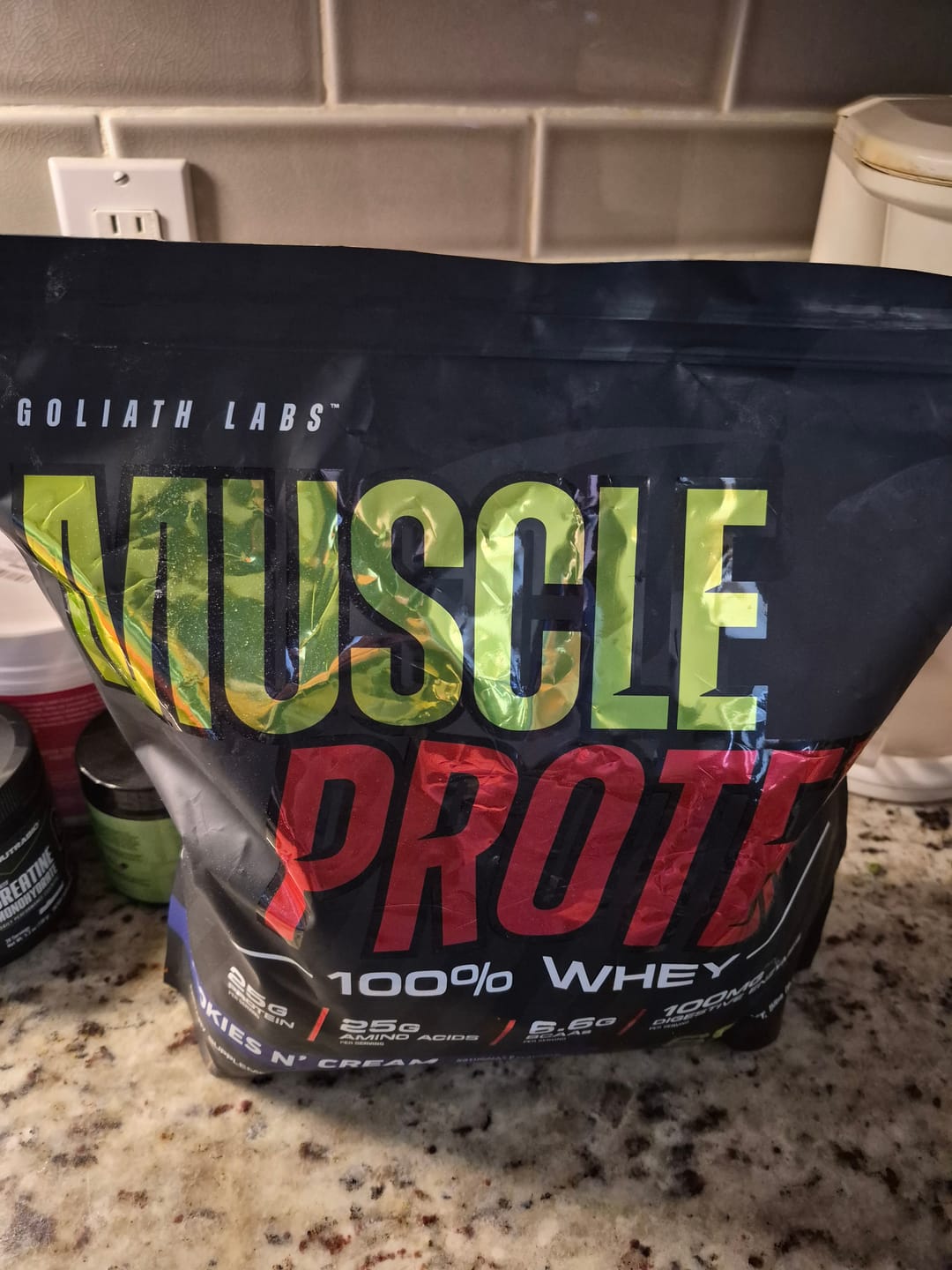 Customer photo review of 100% Whey Protein Powder