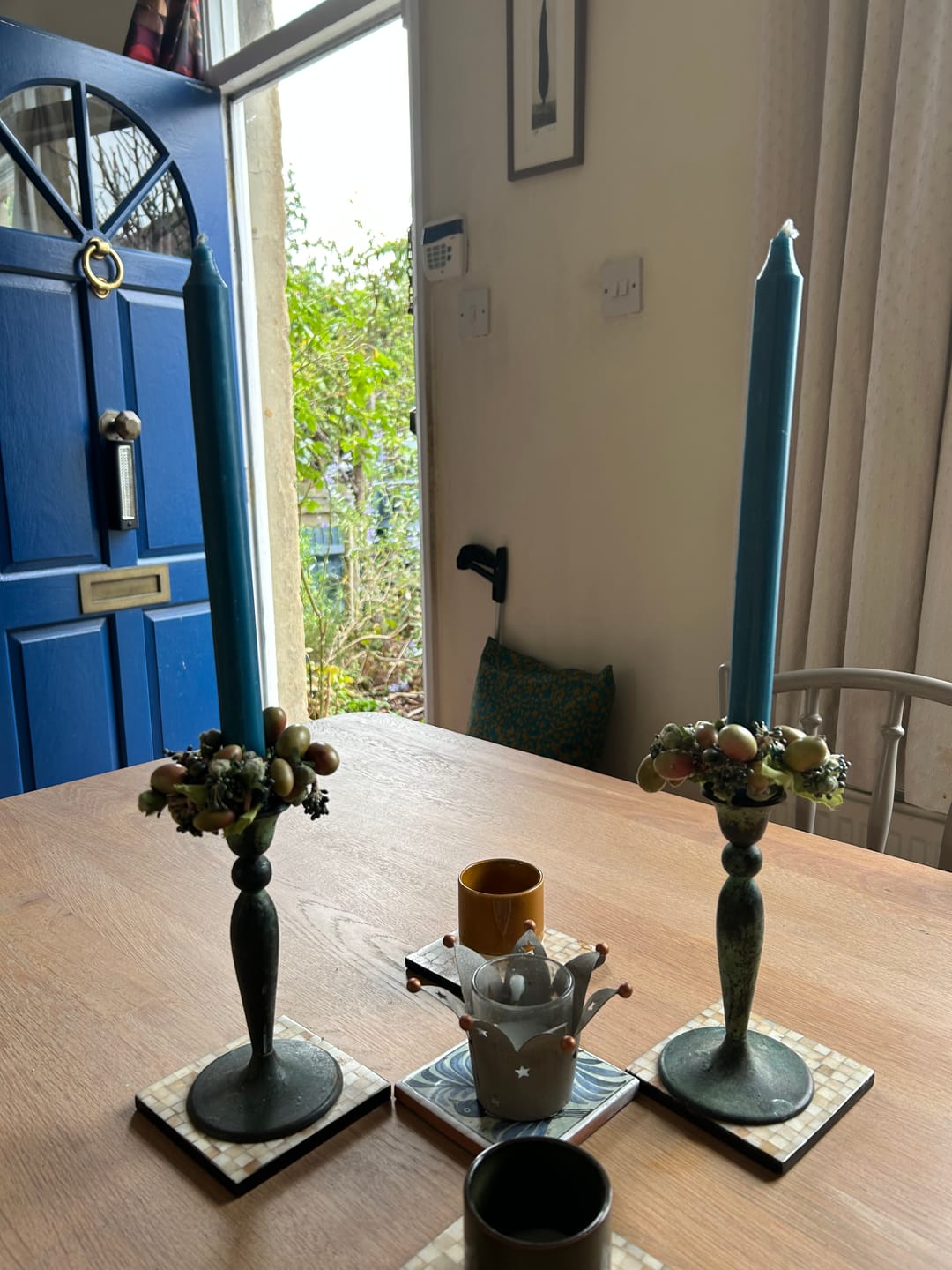 Customer photo review of Danish Candle - Petrol Blue