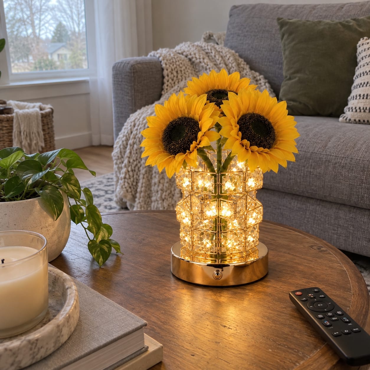 Customer photo review of Sunflower Bloom Lamp