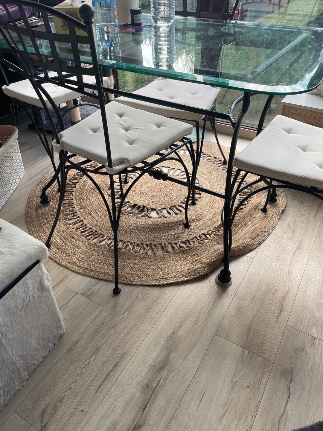 Customer photo review of RUNE - Tapis rond en jute naturelle tissée marron 130 x 130 cm