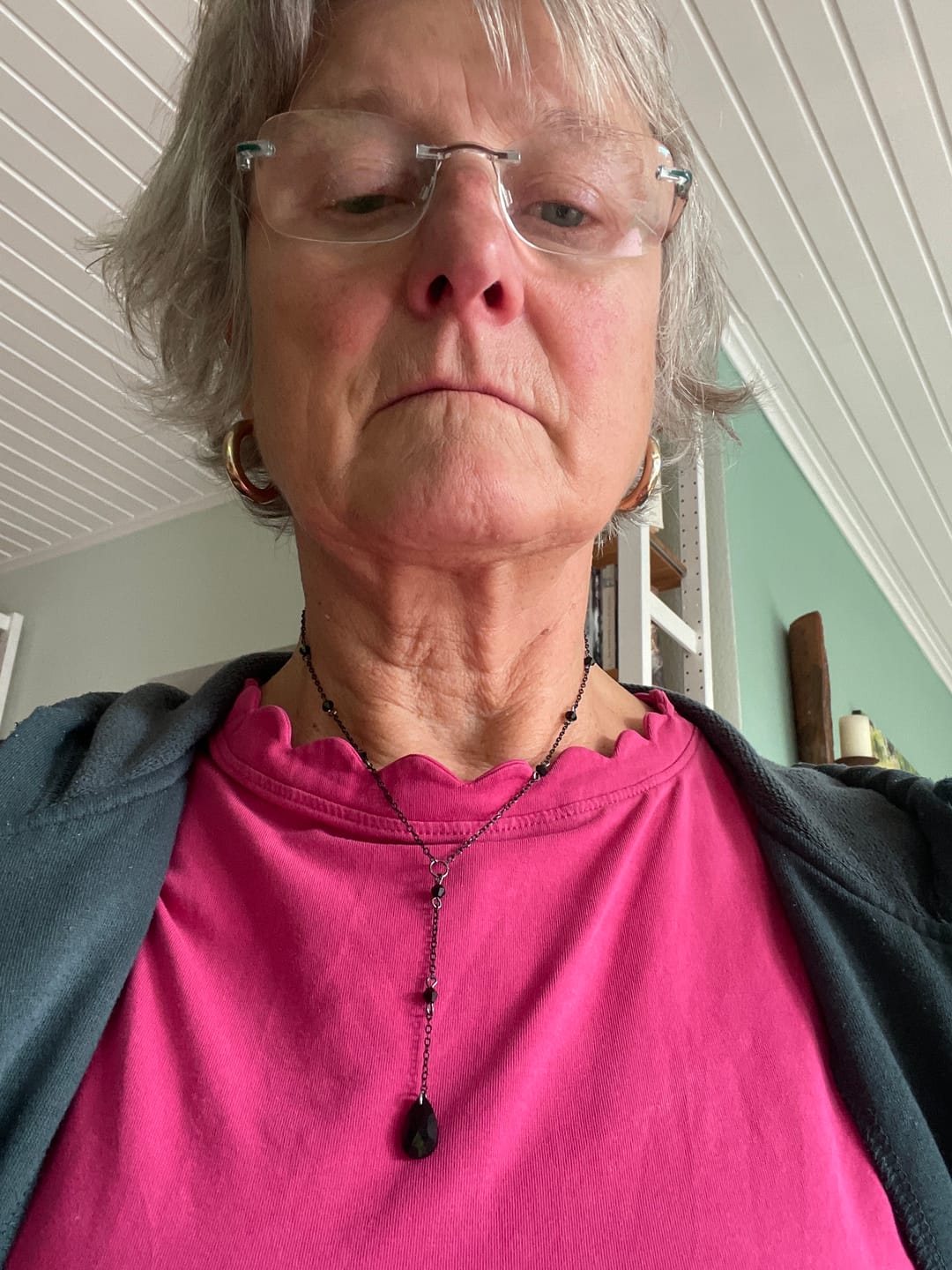 Customer photo review of Obsidian Halskette - Perlenkette mit Anhänger