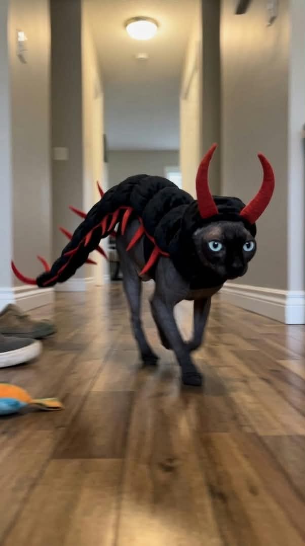 Customer photo review of traje de gato 3D centipeda