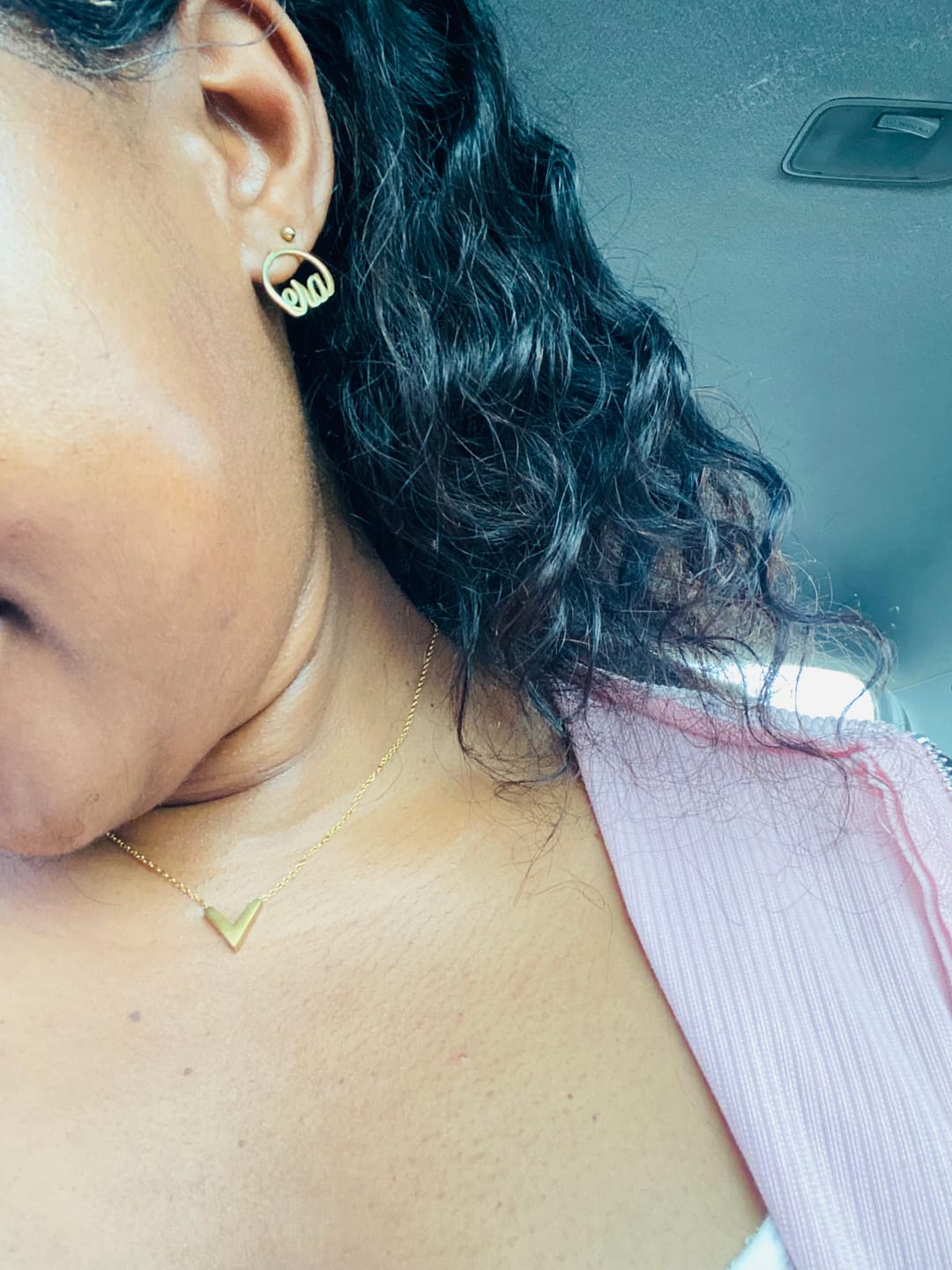 Customer photo review of Gold Era Logo Studs