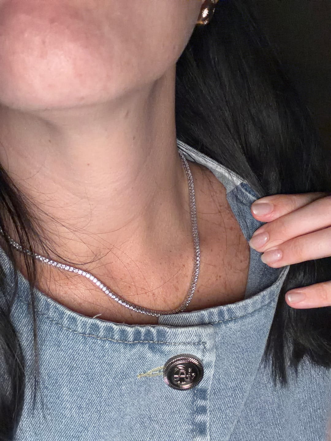 Customer photo review of Classic Tennis Necklace