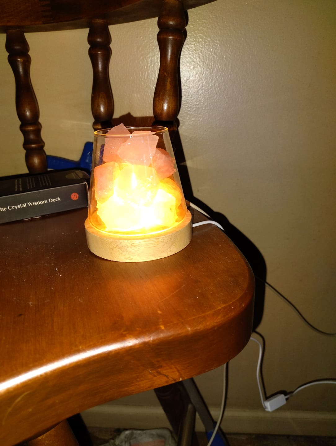 Customer photo review of Raw Gemstone Essential Oil Diffuser With Light