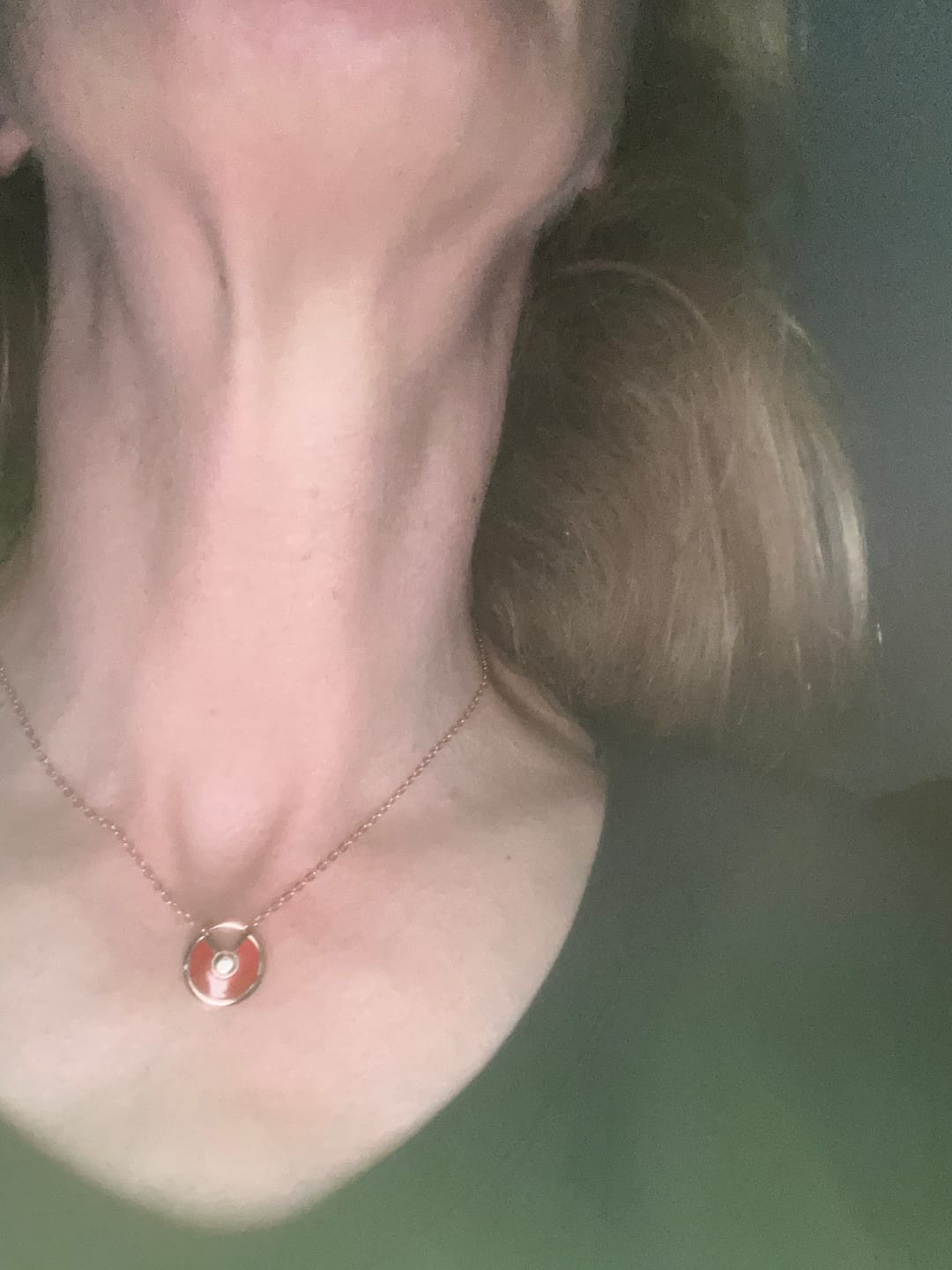 Customer photo review of Karneol Halskette - Kreismedallion