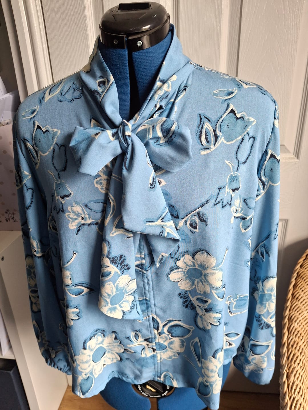 Customer photo review of Vintage Posy Viscose Challis Fabric