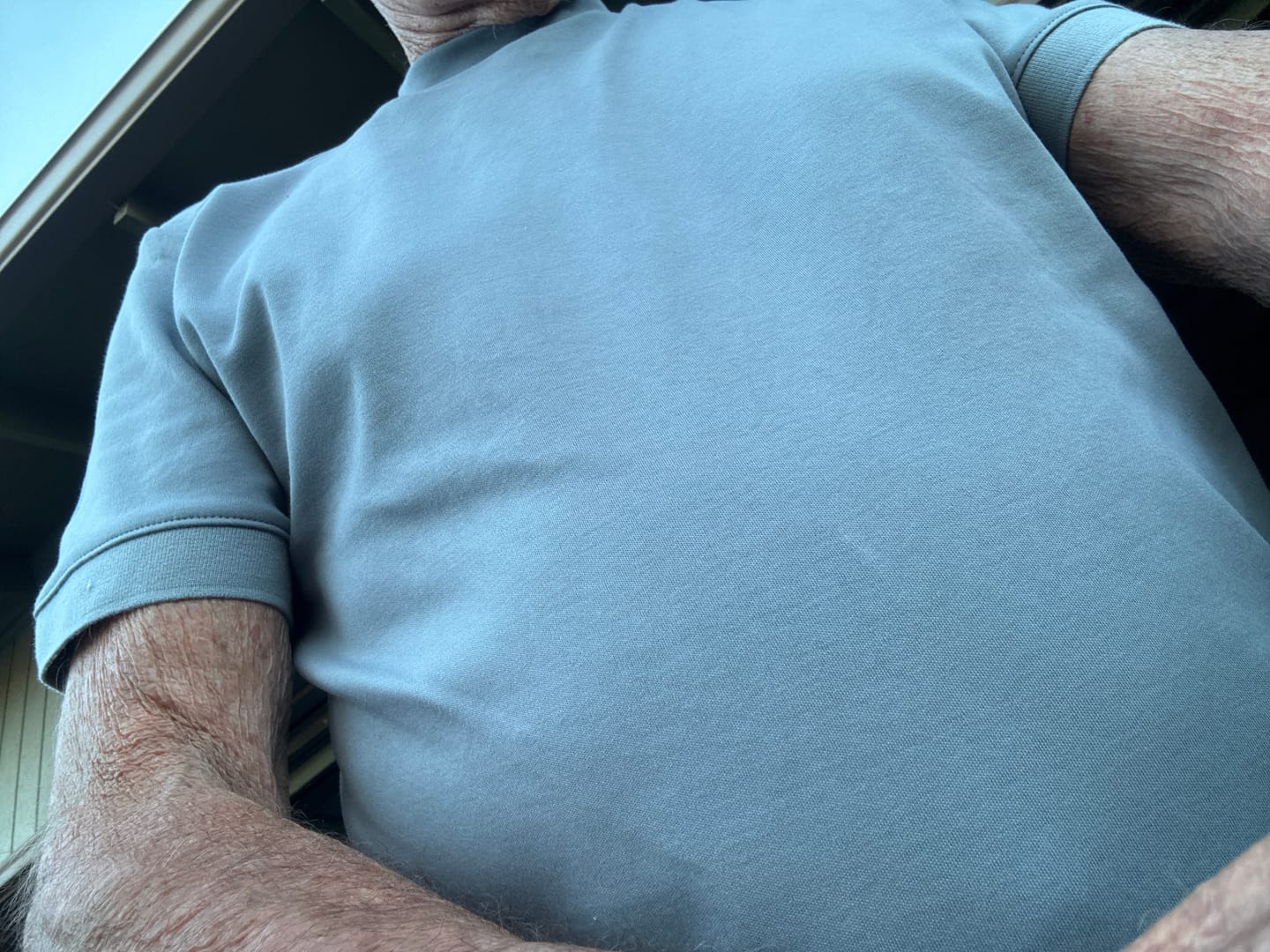 Customer photo review of Mock Neck T-Shirt