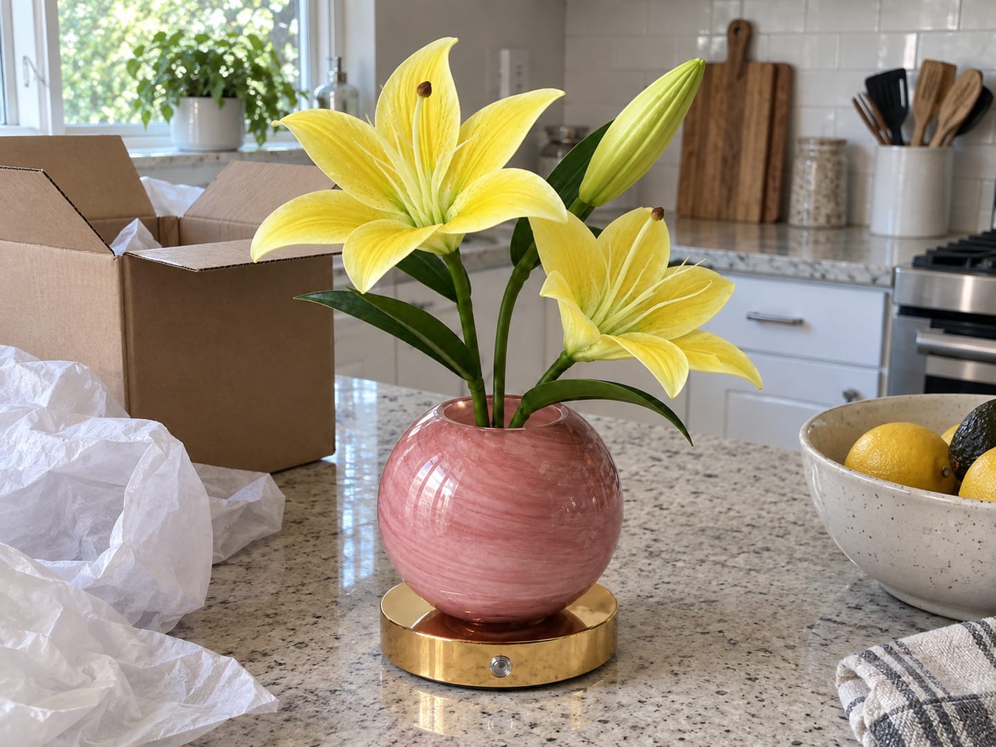 Customer photo review of Lily Bloom Lamp