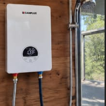 Customer photo review of Camplux Electric Point of Use Tankless Hot Water Heater, 4.5kW at 110~120V