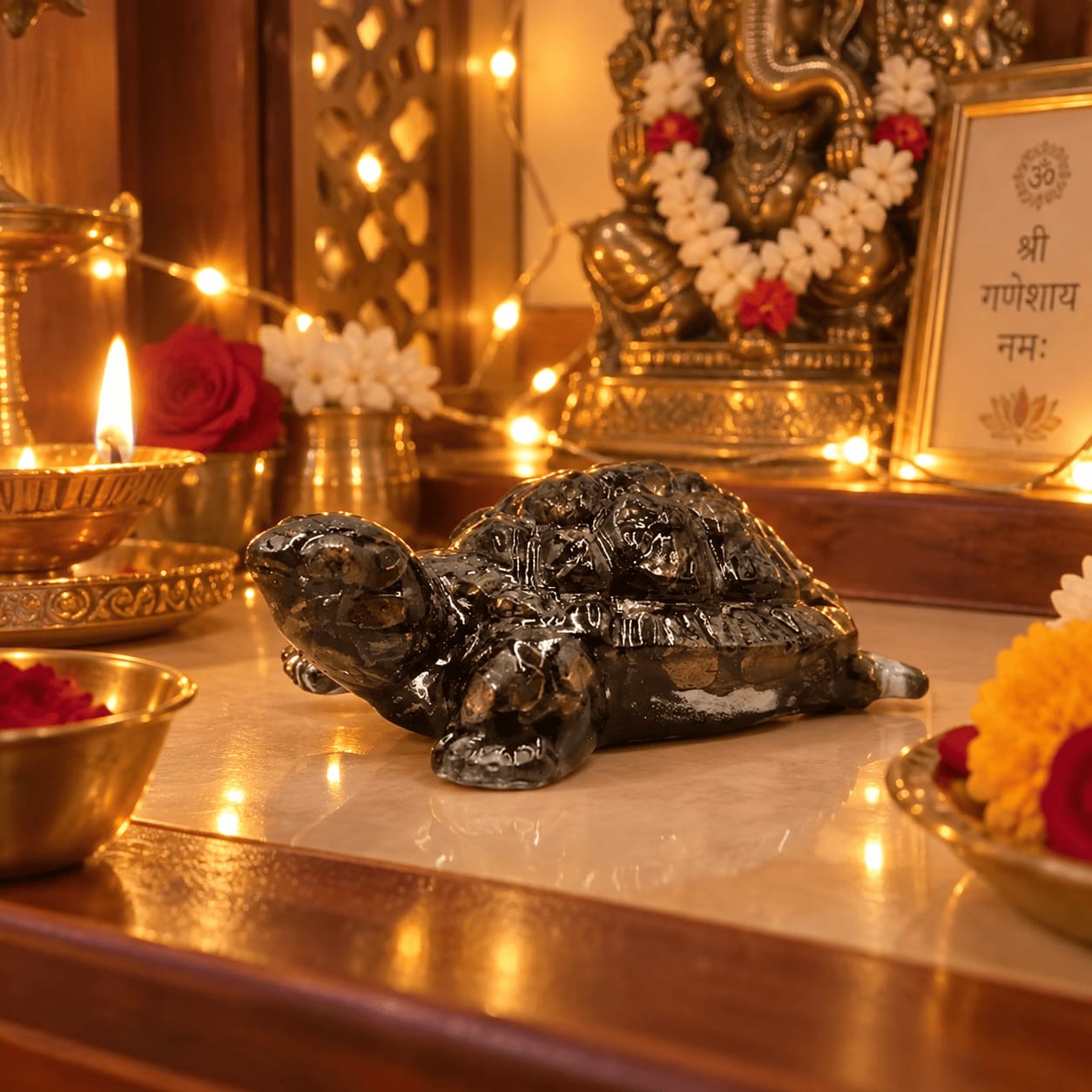Customer photo review of Pyrite Tortoise Statue