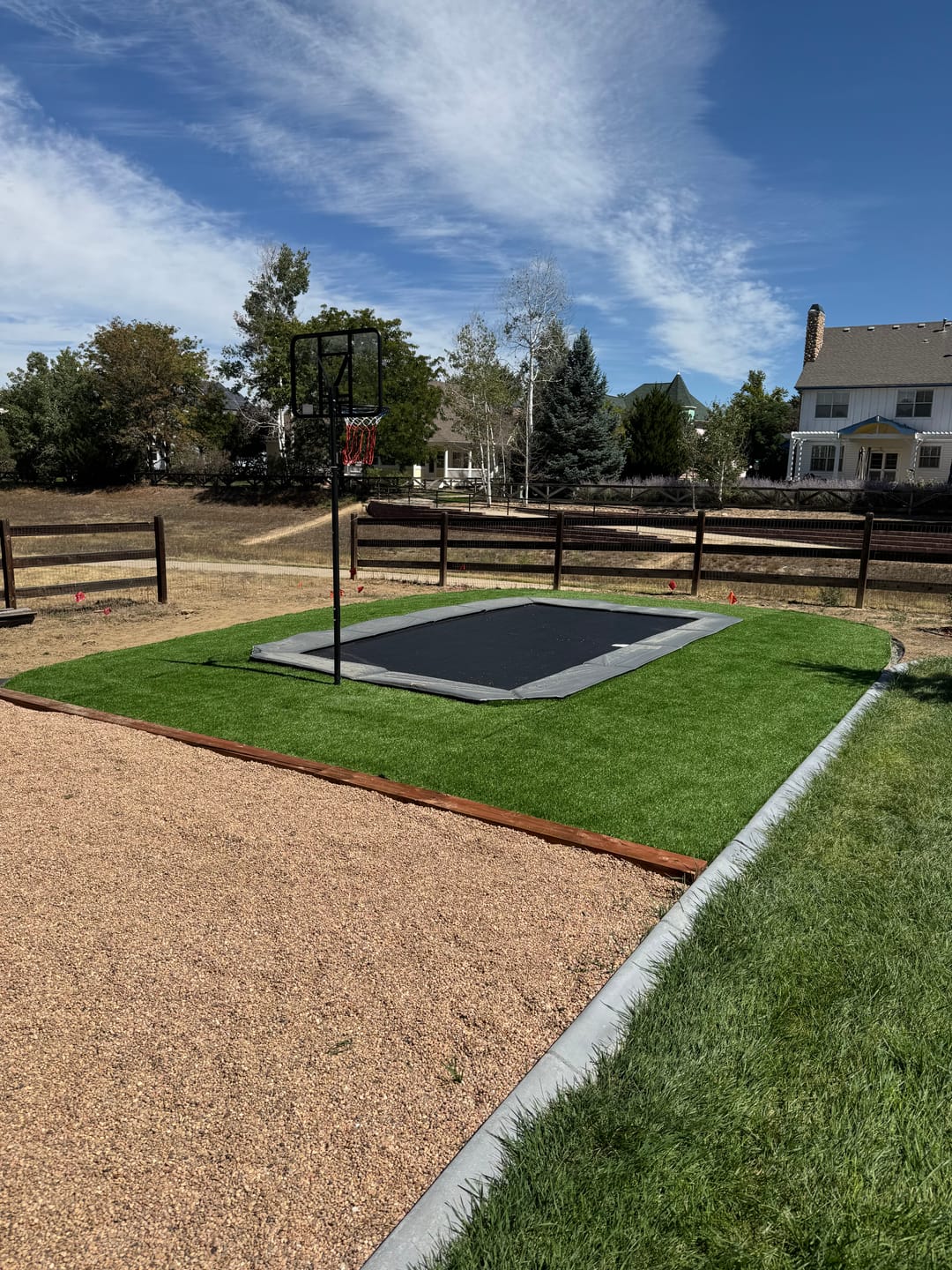 Customer photo review of EXPLODE IN-GROUND TRAMPOLINE HOOP