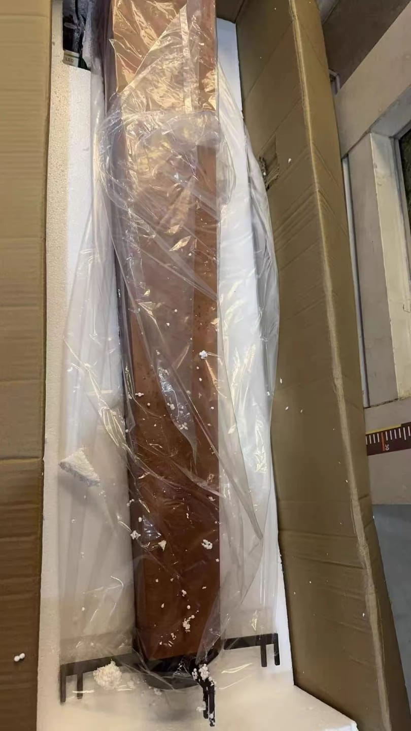 Customer photo review of Japanese Wabi-Sabi Burl Wood Floor Lamp (Tony Chi Style) - Vintage Luxury Standing Light for Hotel Lobby, Living Room & Art Villa Decor