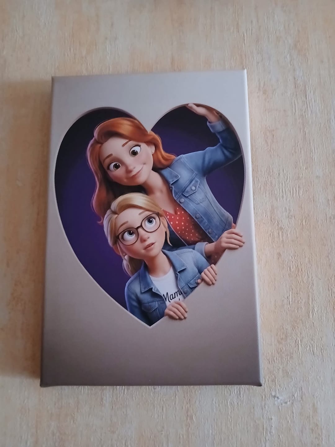 Customer photo review of Toile personnalisée - Cœur animé