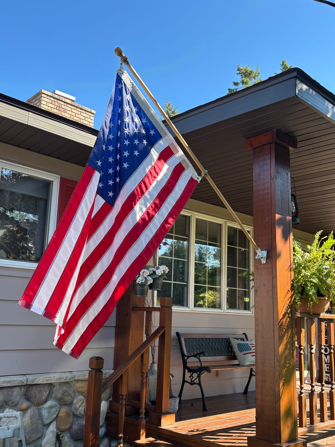 Customer photo review of 3' x 5' American Flag Set