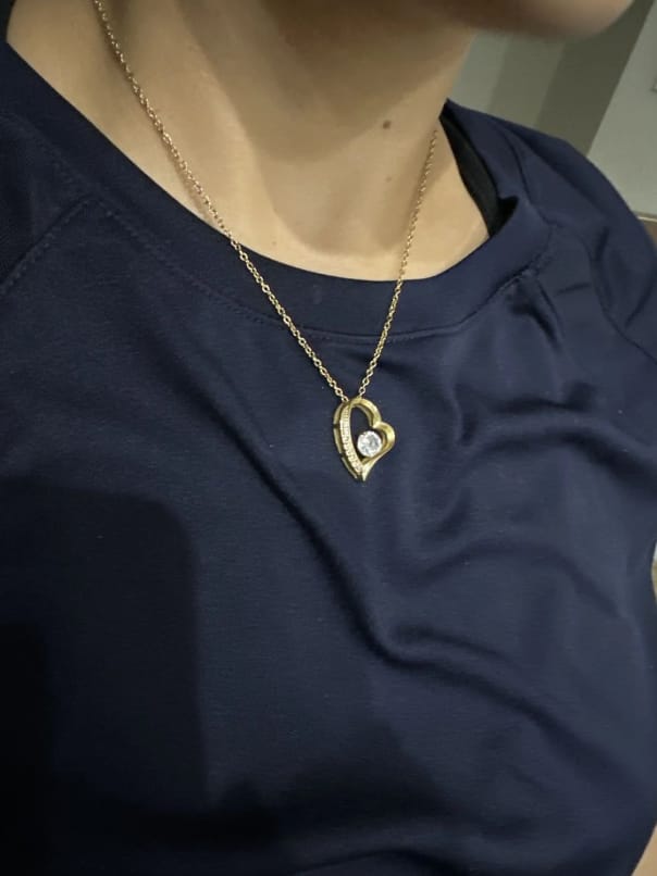 Customer photo review of Gift for Daughter from Dad - A Beautiful Father-Daughter Necklace - gifts daughter