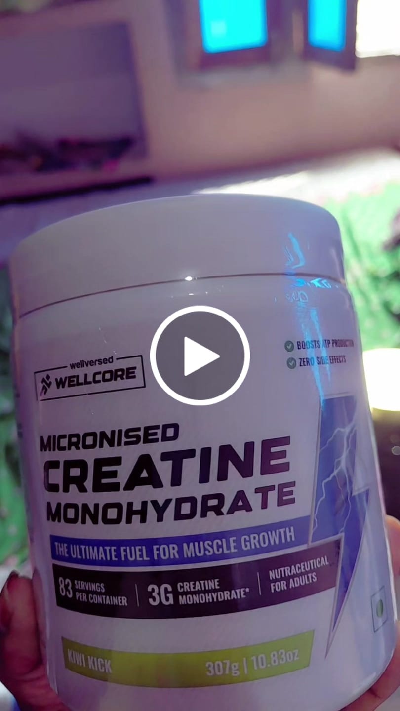 Customer video review of Wellcore - Micronised Creatine Monohydrate (83 Servings, Kiwi Kick) + Premium Steel Shaker